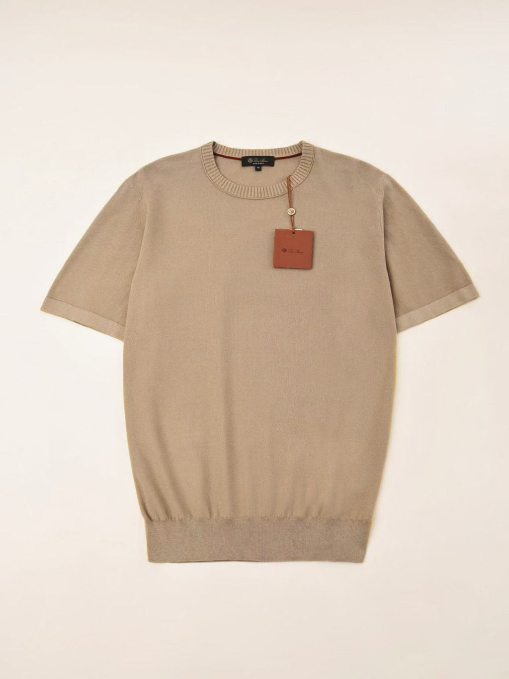 Loro Piana Solid Color Round Neck Pullover Short Sleeve T-shirt #377035