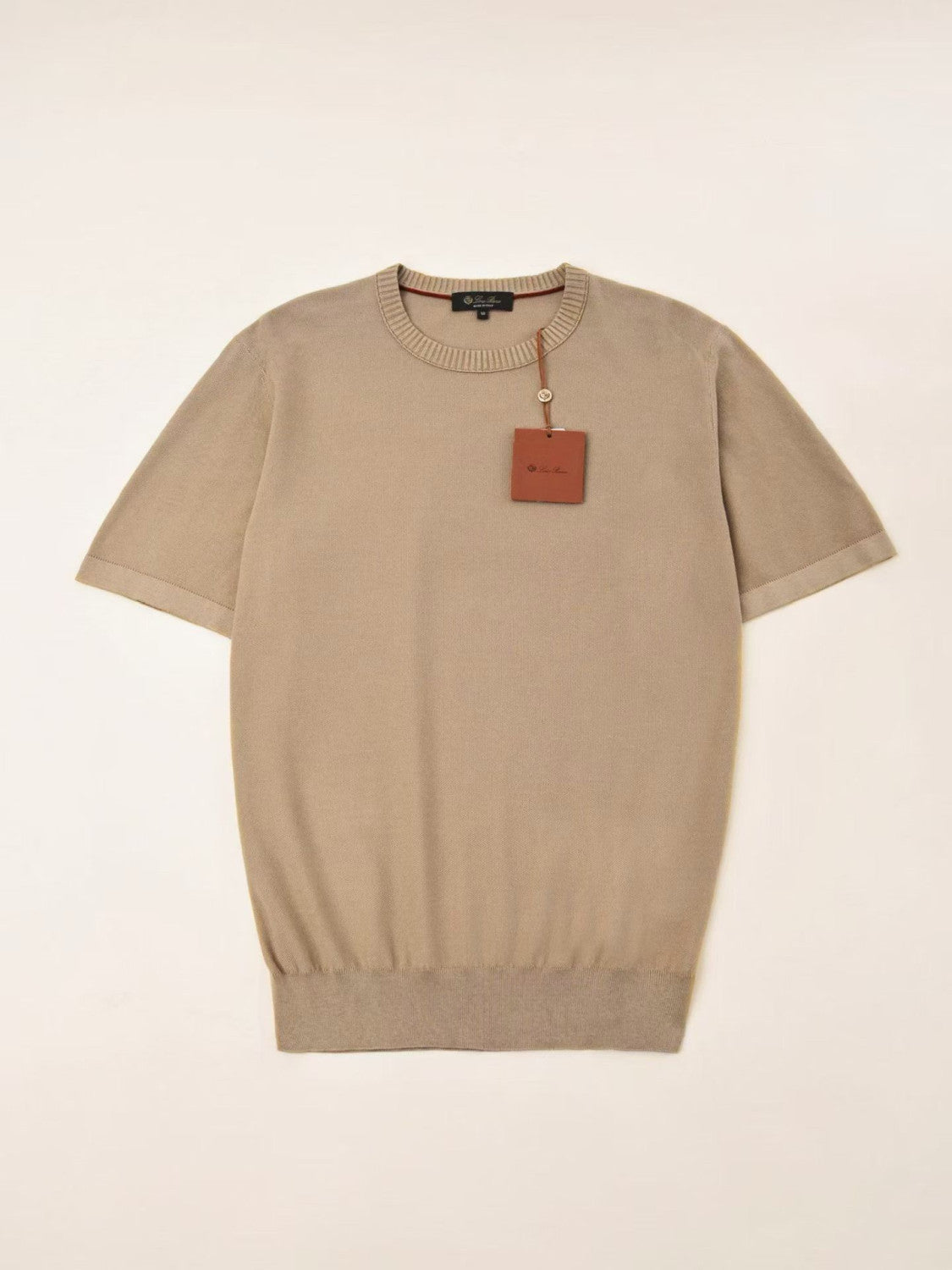 Loro Piana Solid Color Round Neck Pullover Short Sleeve T-shirt #377035