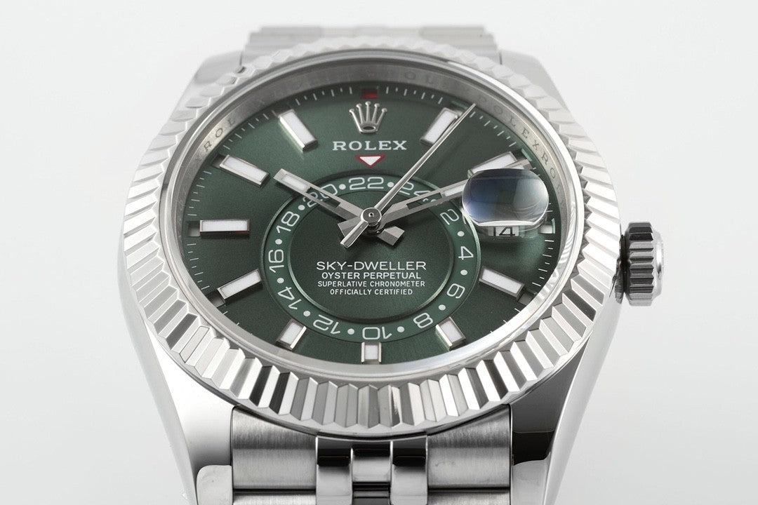 Rolex Men's Automatic Mechanical Movement Waterproof Solid Color Dial Stainless Steel Case Watch #72393
