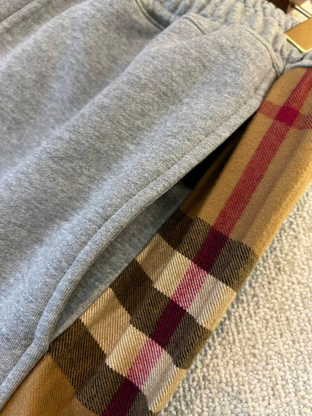 Burberry Men's Spring & Fall Side Check Crop Cotton Drawstring Knit Sweatpants Pants #72529