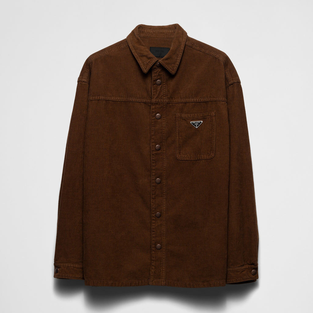 Prada Men's Spring and Autumn Solid Color Corduroy Single Breasted Lapel Long Sleeve Jacket Pants Set Suit #72275