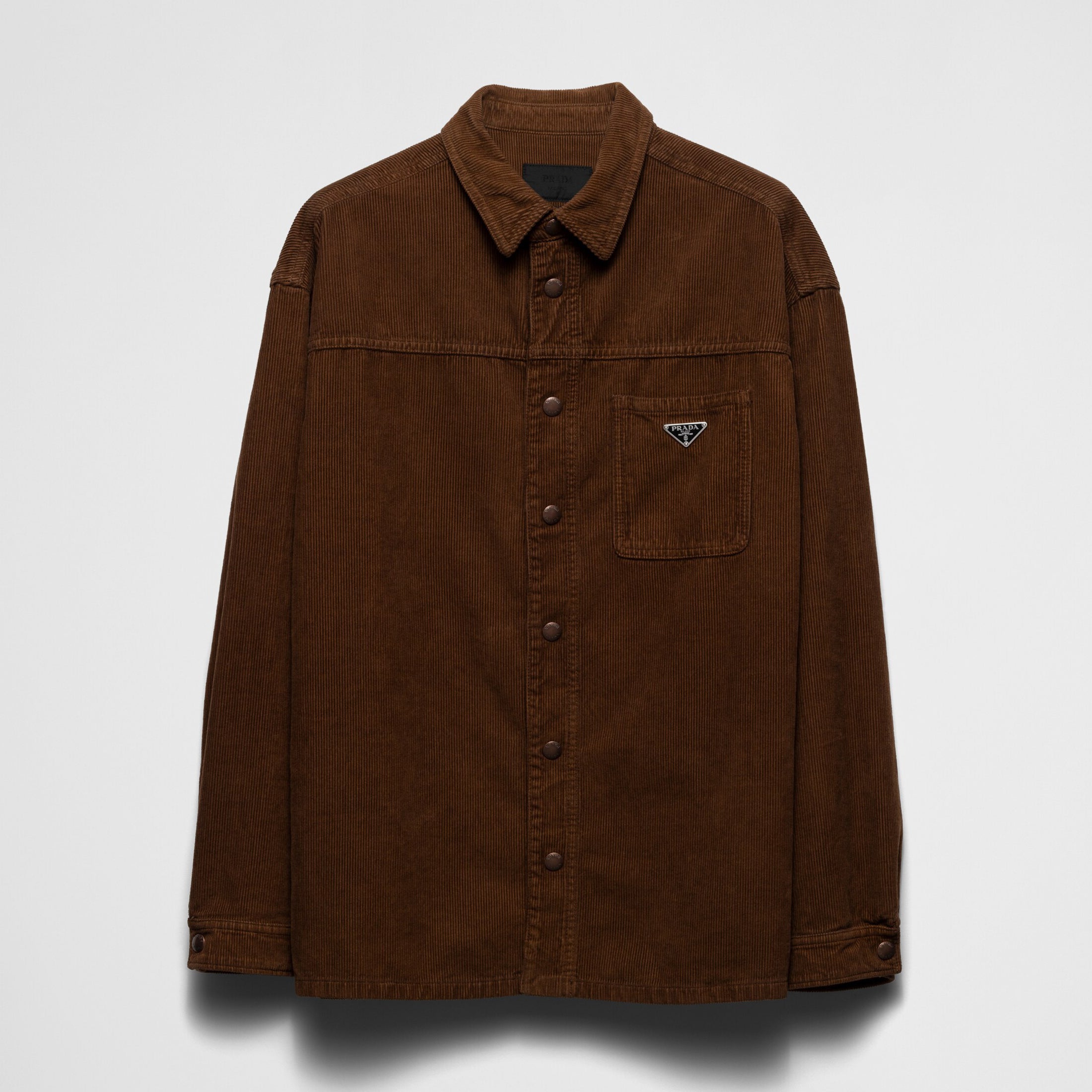 Prada Men's Spring and Autumn Solid Color Corduroy Single Breasted Lapel Long Sleeve Jacket Pants Set Suit #72275