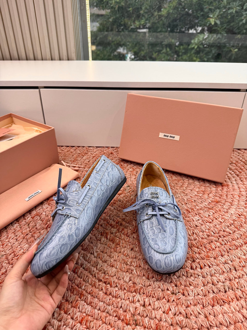 MiuMiu Mesh Mary Jane Shoes #383824