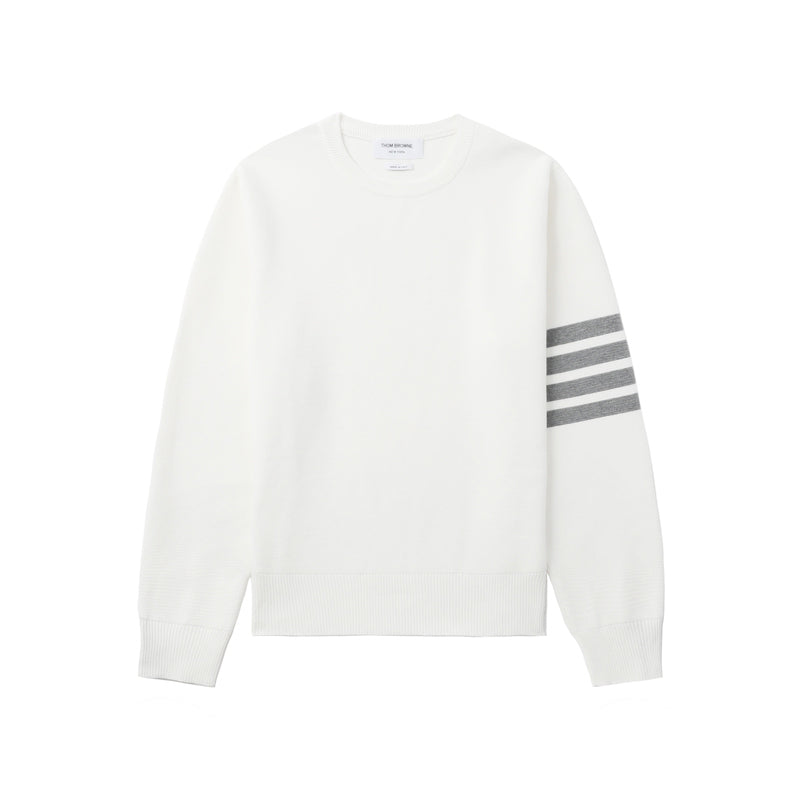 Thom Browne Men's Spring. Autumn And Winter Round Neck Solid Color Cotton Striped Long Sleeve Pullover Knitted Sweater Ngvp #1944