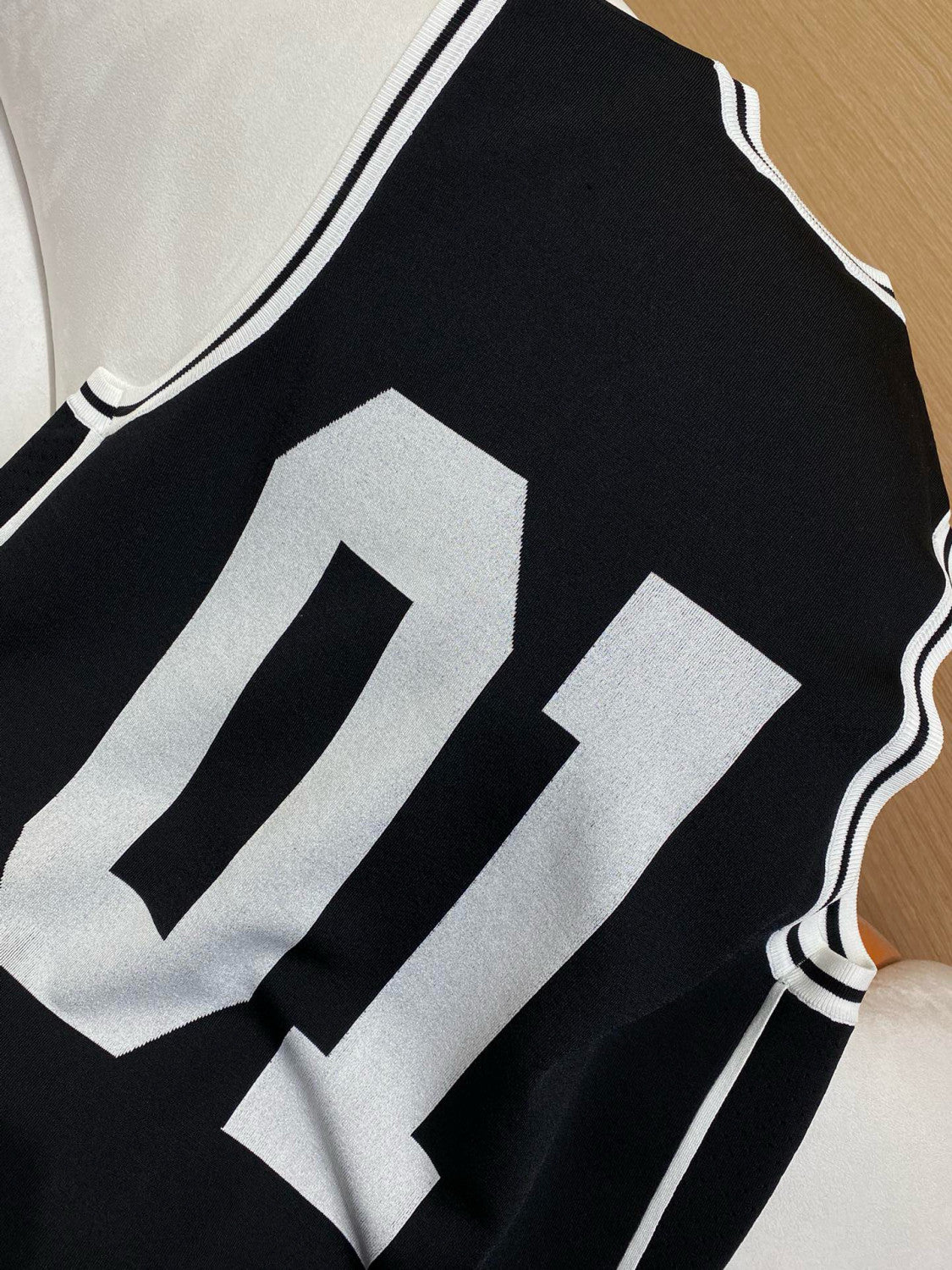Balenciaga Men's Summer Basketball Series Black and White Jacquard Sports Knit Tank Top Casual Athletic Shorts Set Suit #76417
