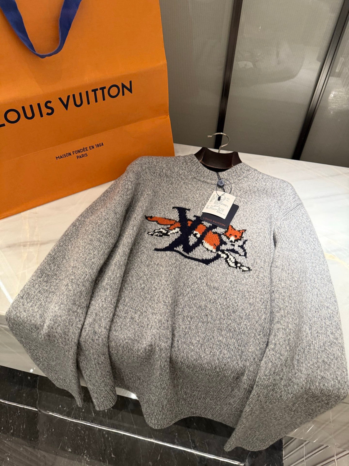 Louis Vuitton Chunky Wool-Cashmere Crewneck #336563