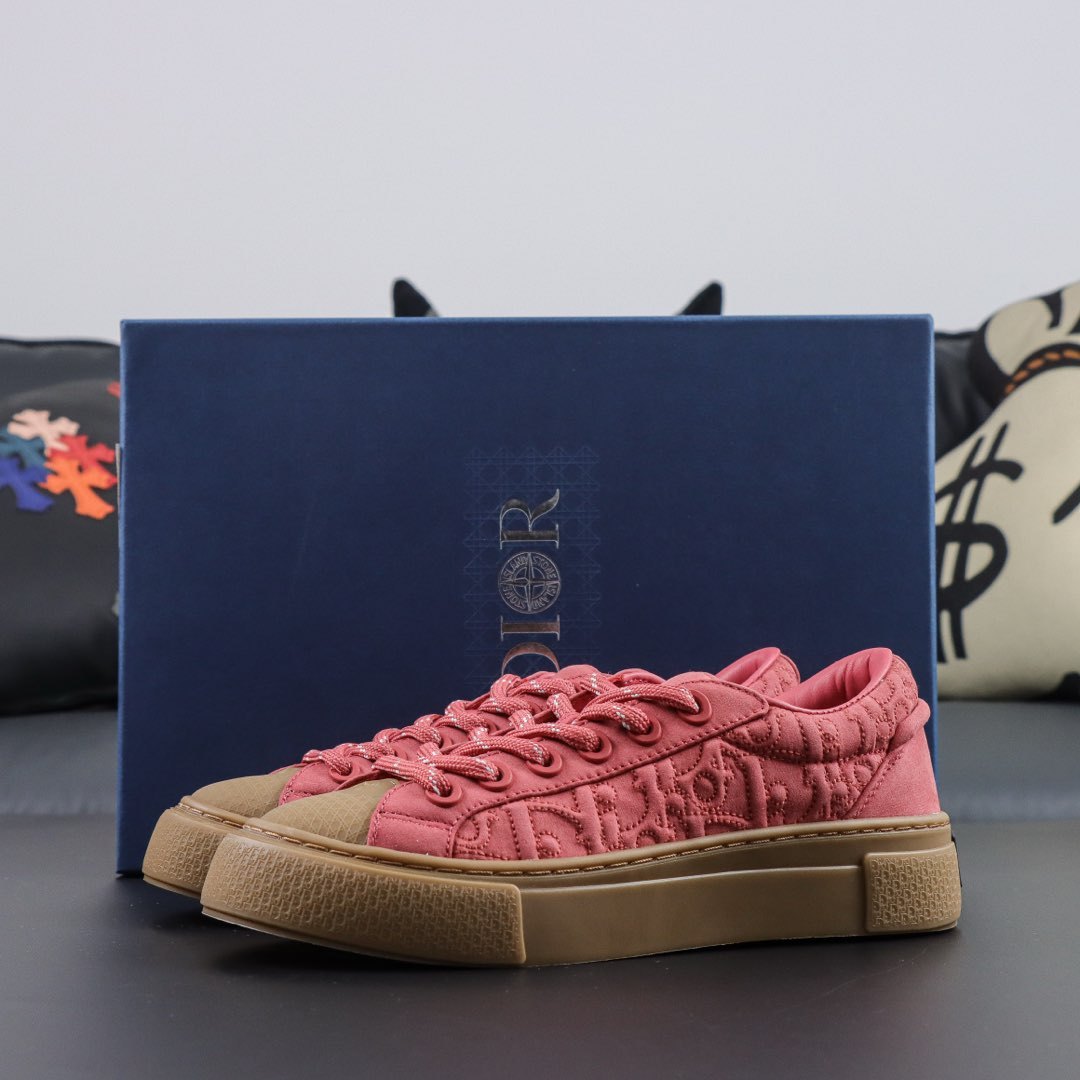 Dior STONE ISLAND x DIOR Men's And Women's Spring/summer Fashion Casual Round-toe Lace-up Low-top Sneakers Shoes #78179
