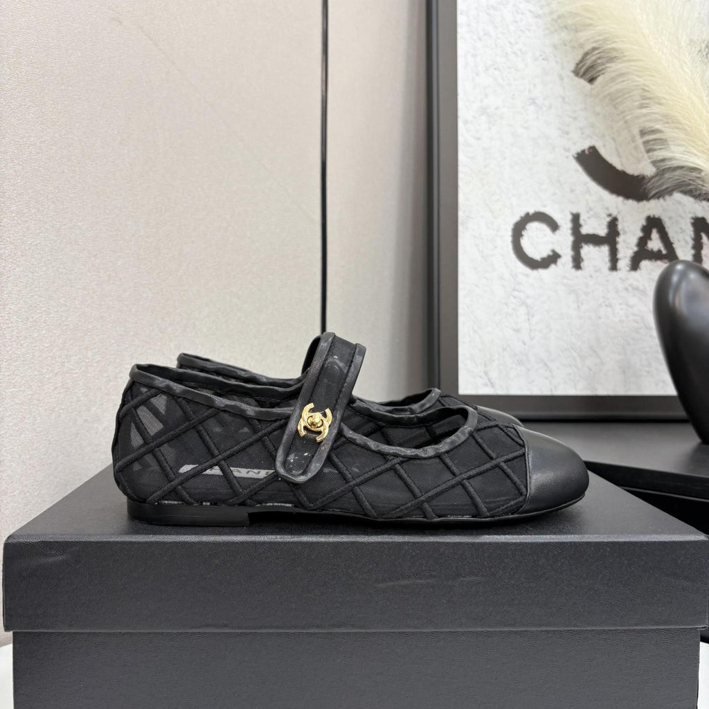 Chanel Coco Beach 25M Women's Summer Solid Colour Round Toe Velcro Flat Heel Mary Jane Shoes #76896