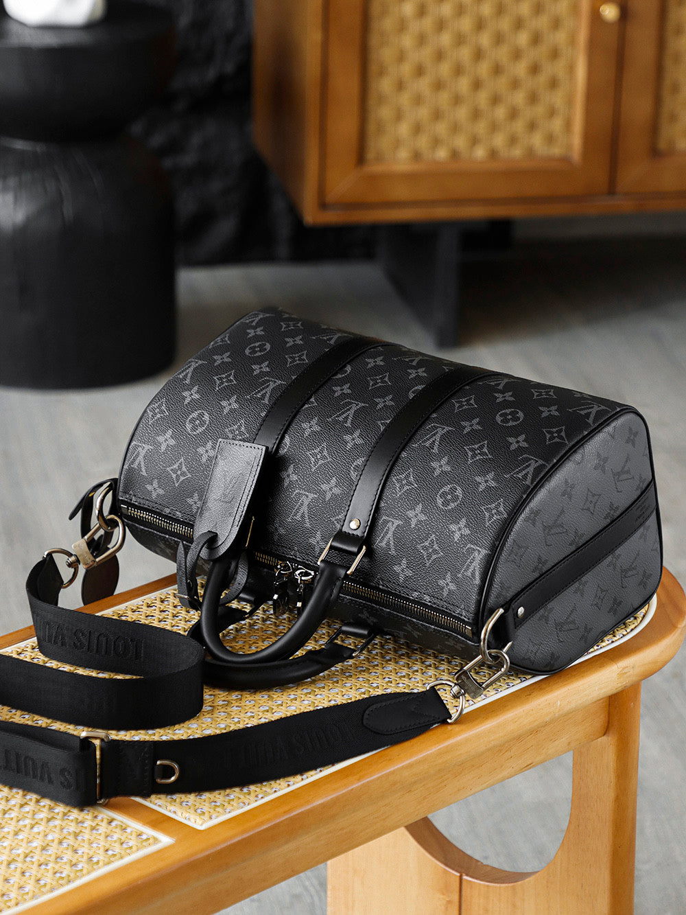 Louis Vuitton Keepall Bandoulière 35 Monogram Eclips M46655 #333846