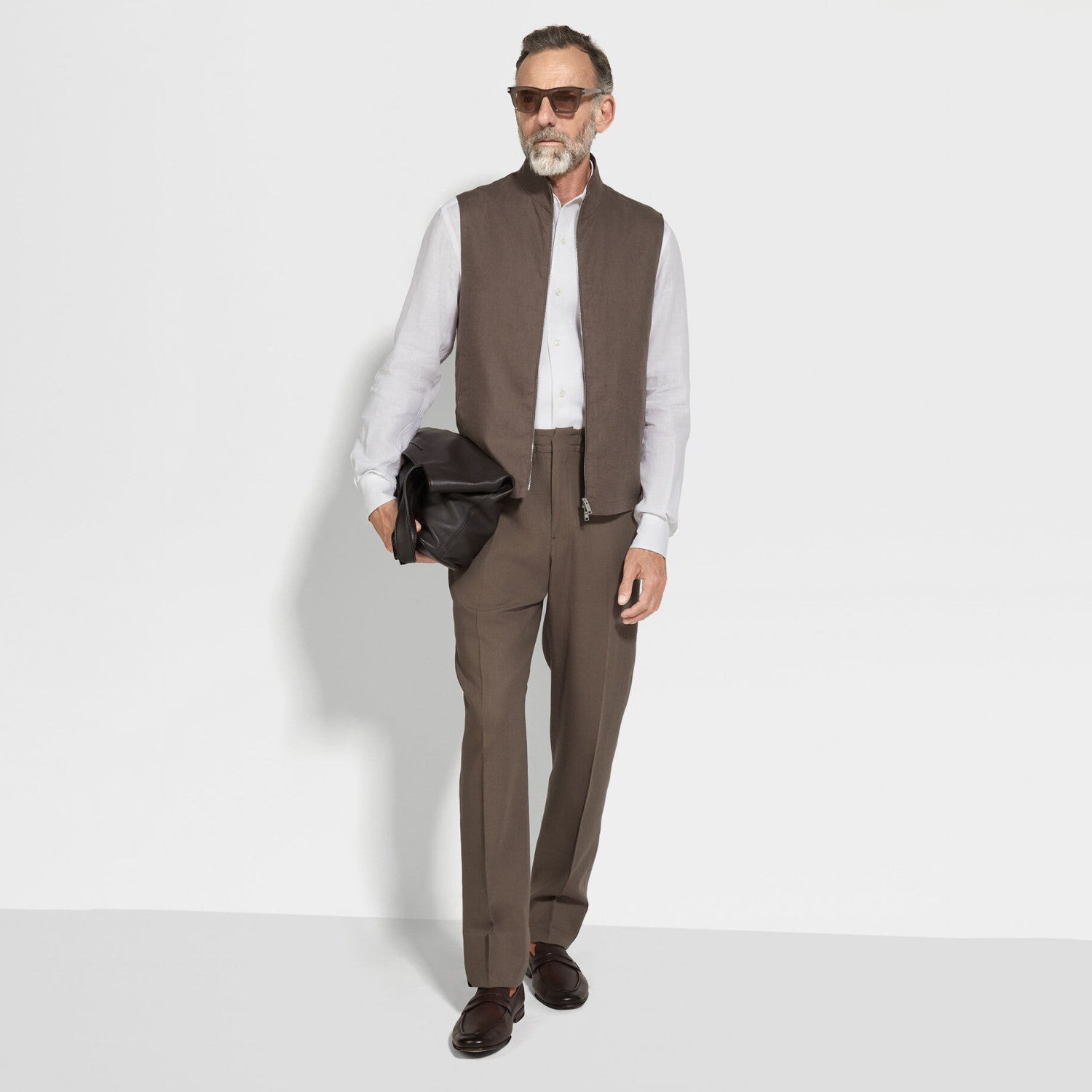 Ermenegildo Zegna Oasi Lino Oasis Linen Trousers Men's Spring And Summer Fashion Casual Comfortable Straight Trousers  Pants Ngvp #1575