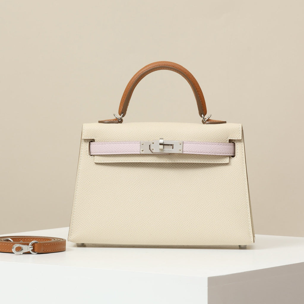 Hermes Solid Color Handbag Temperament Metal Buckle Kelly Bag Accessories Handcrafted Leather Bag From The Original Factory's Premium Custom Collection #74557