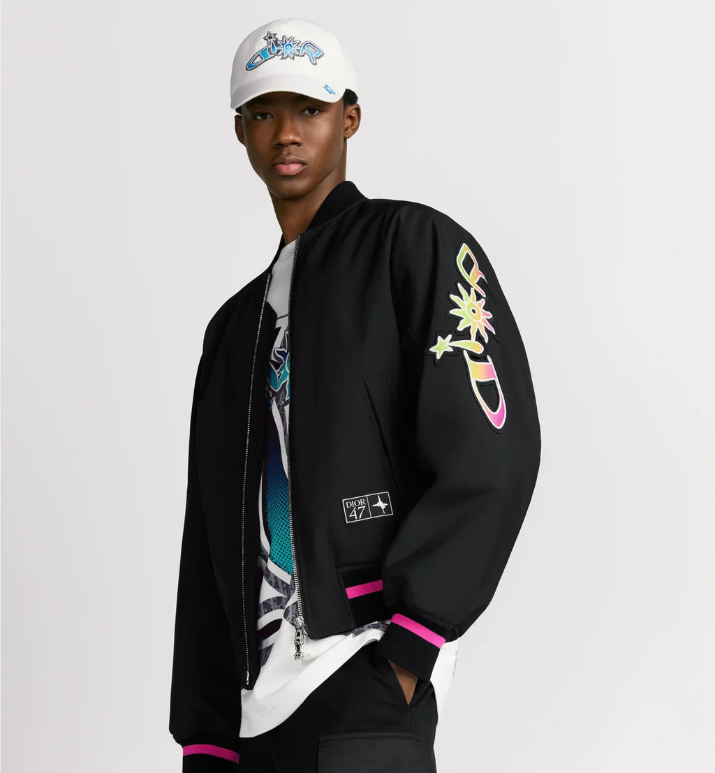 Dior and Lewis Hamilton Short Jacket Black Technical Fabric #333909