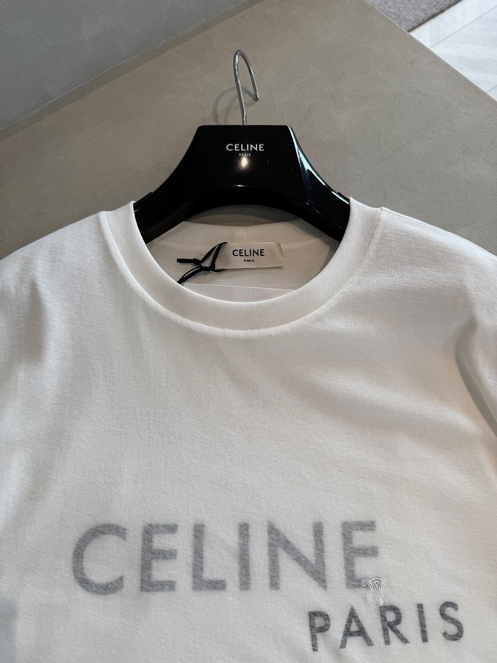Celine Double Layered T-shirt in Fine Cotton Jersey #335870