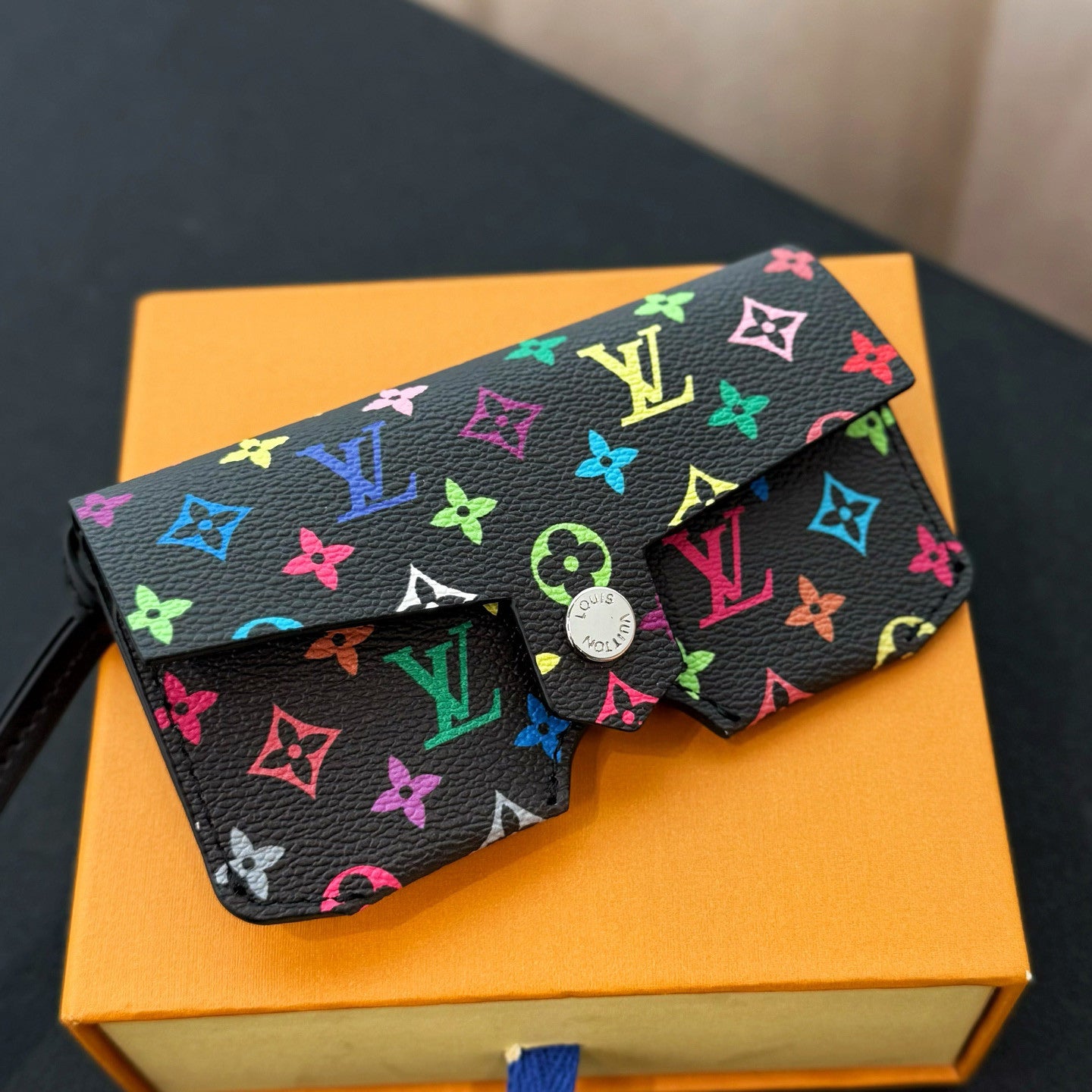 Louis Vuitton Men's And Women's Classic Fashion Aging Full-print Leather And Canvas Hanging Strap Eyeglass Case Bags M02701 #78174