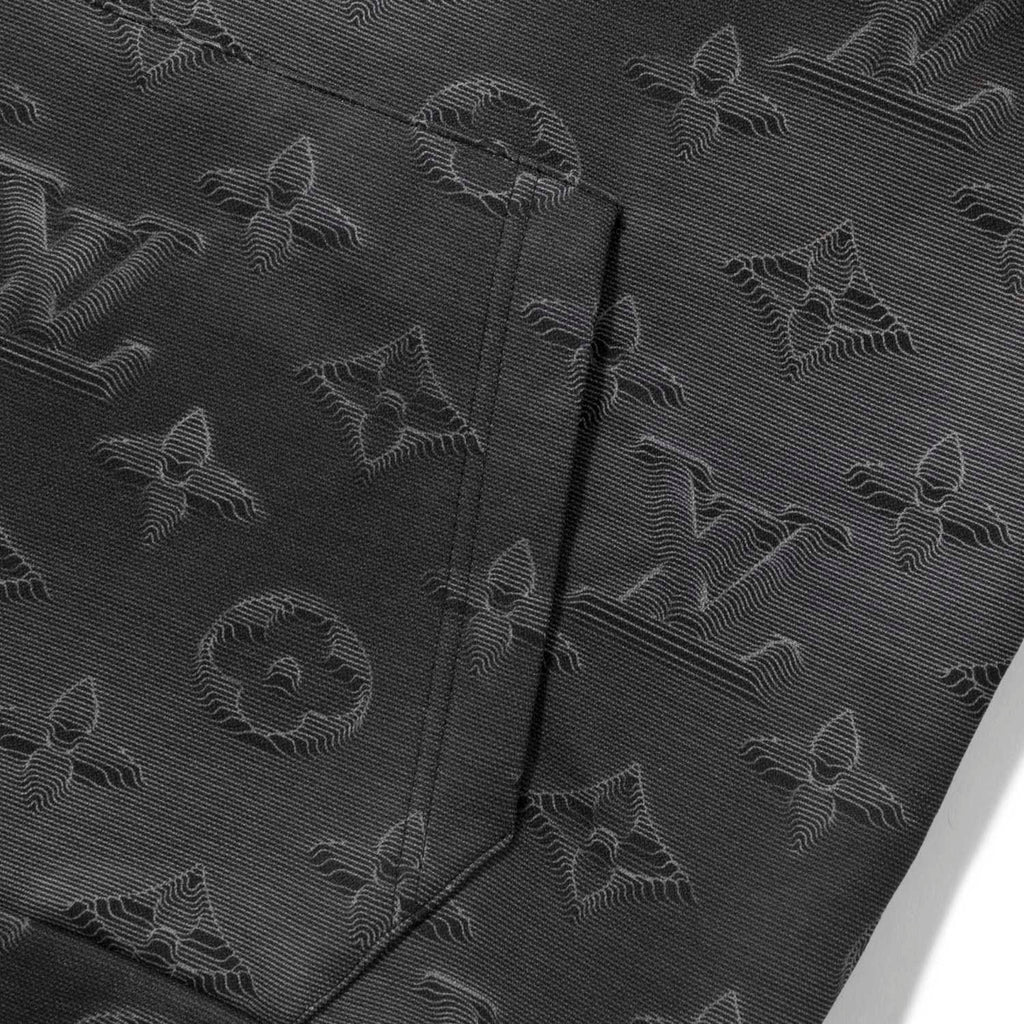 Louis Vuitton Men's Spring/Autumn Black Logo Printed Classic Hooded Sweatshirt #74298