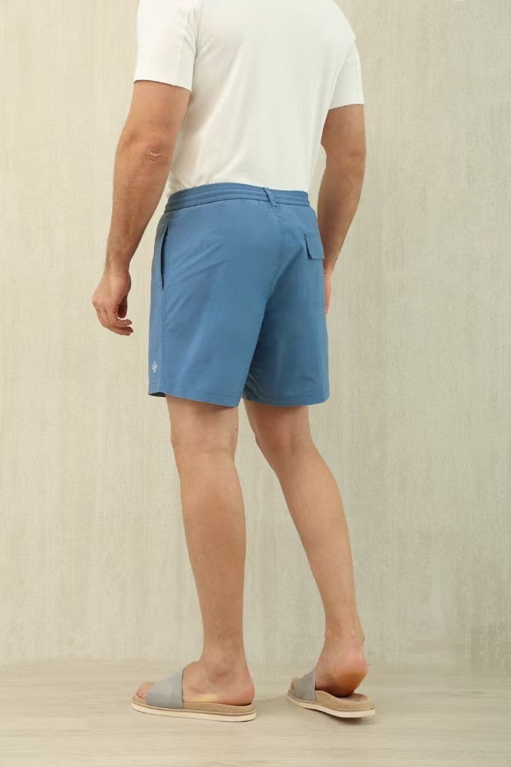 Loro Piana Men's Summer Letter Solid Color Mid Waist Tie Straight Bay Swim Shorts Ngvp #9959