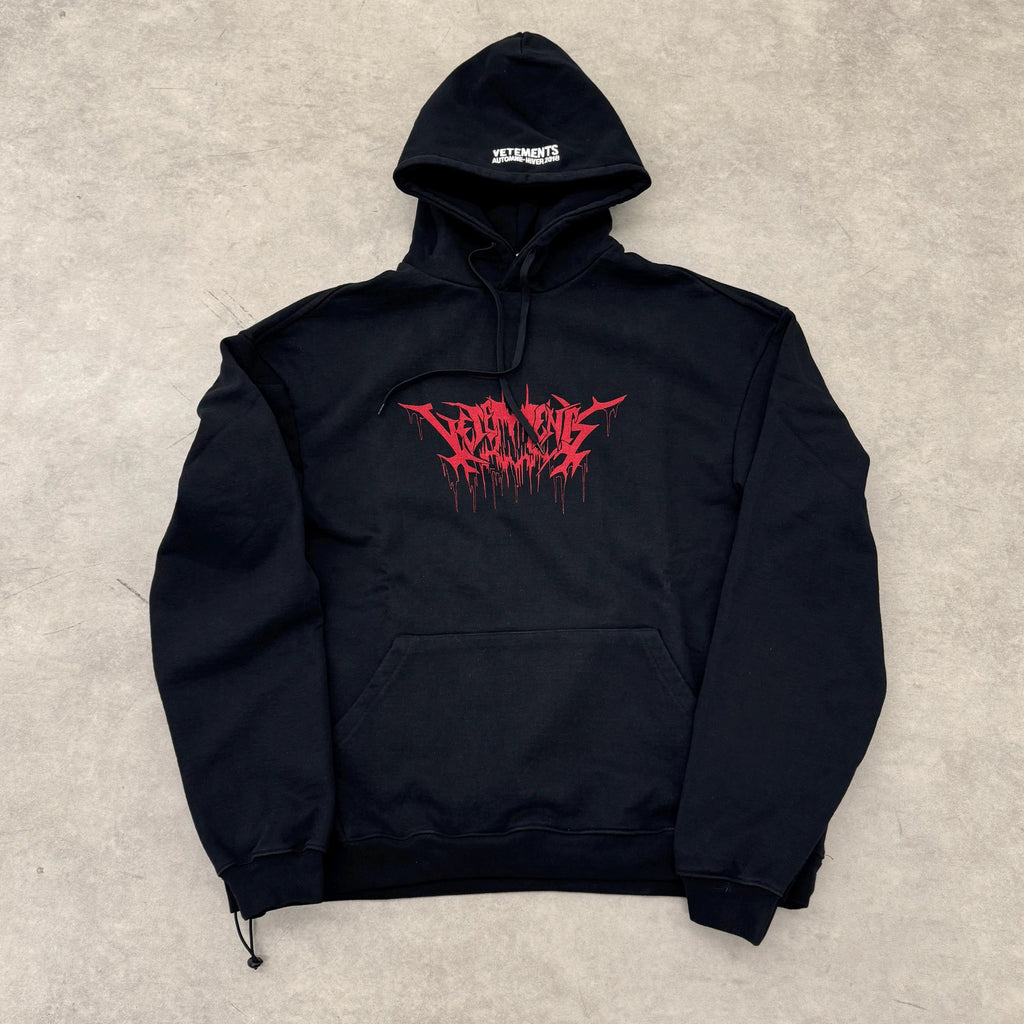 Vetements Men's High Street Dark Style Letter Print Hooded Sweatshirt Spring And Autumn Fashion Single Piece Peplum Loose Sweatshirt Ngvp #1177