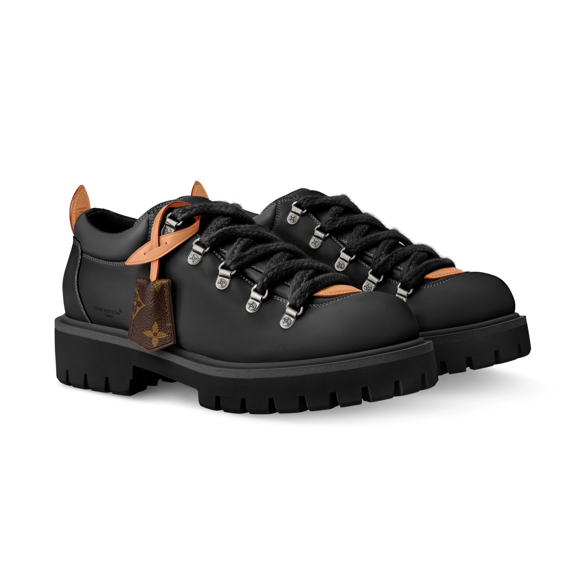 Louis Vuitton LV REMIX  Men's And Women's Spring/summer Fashion Casual Round Toe Lace Up Classic Printed Leather Casual Shoes Hiking Derby Shoes #78382
