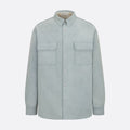 Dior Men's Spring And Autumn Long Sleeved Single Breasted Christian Couture Reversible Shirt Blue Cotton Denim #97745