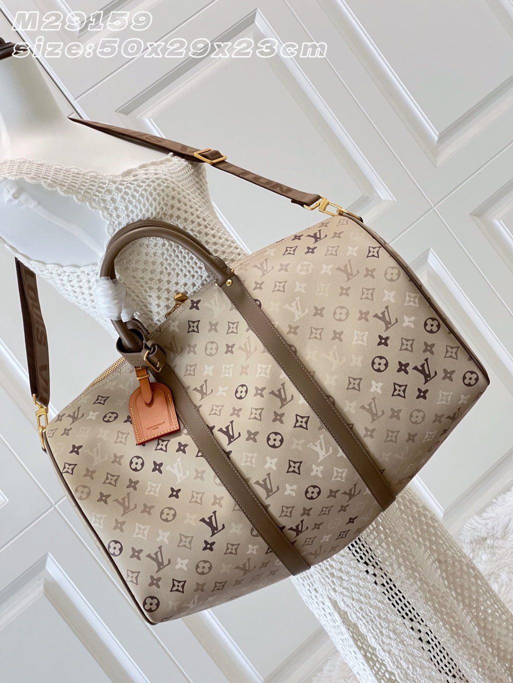 LOUIS VUITTON Keepall Bandoulière 50 Monogram Heritage M29159#382241