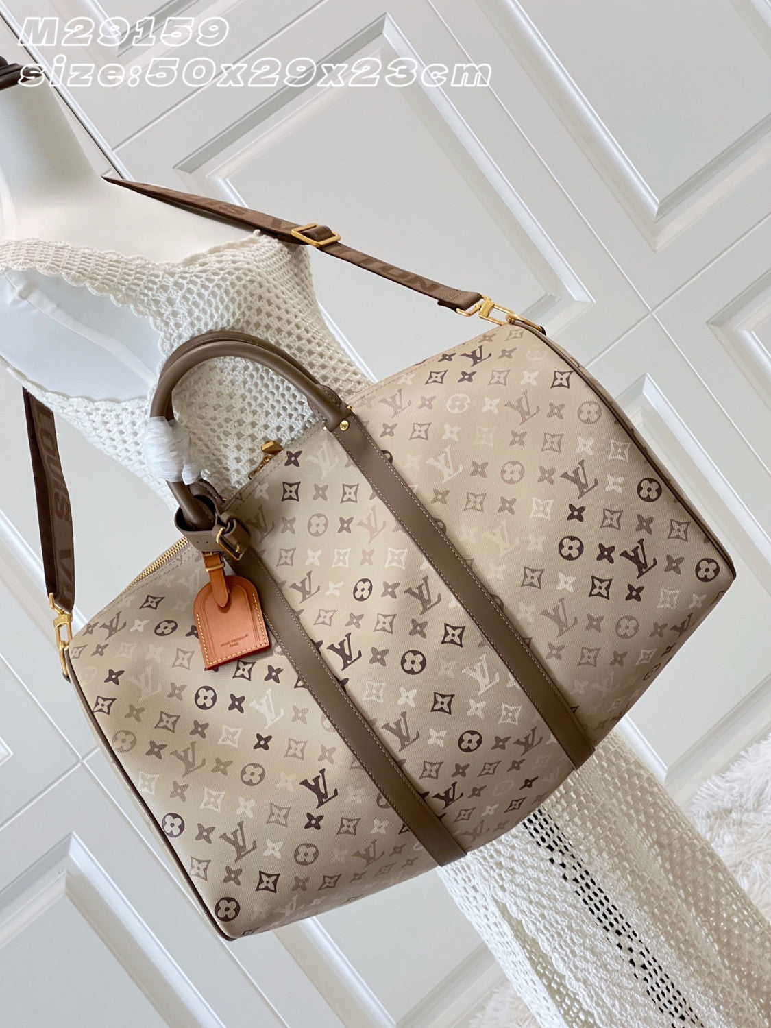 LOUIS VUITTON Keepall Bandoulière 50 Monogram Heritage M29159#382241