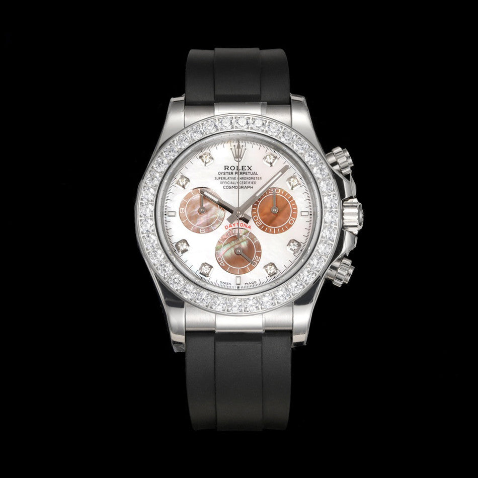 Rolex Men's Automatic Mechanical Movement 100 Meter Water Resistant Dial Watch with Diamonds #74589