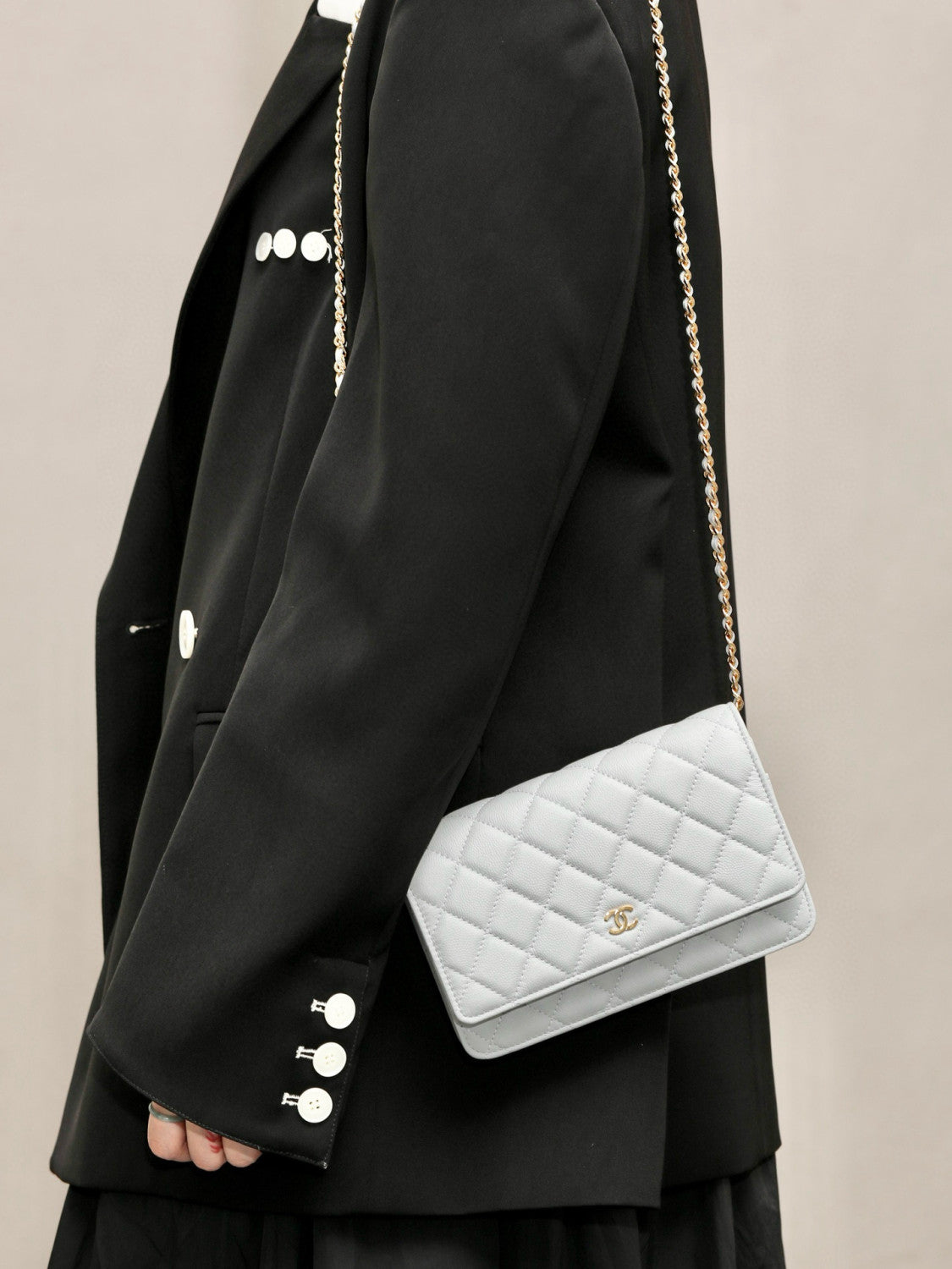 Chanel Woc Diamond Lattice Gold Logo Caviar Leather Chain Crossbody Bag Luxury Temperament Exquisite Women's Bag Bags  #81645