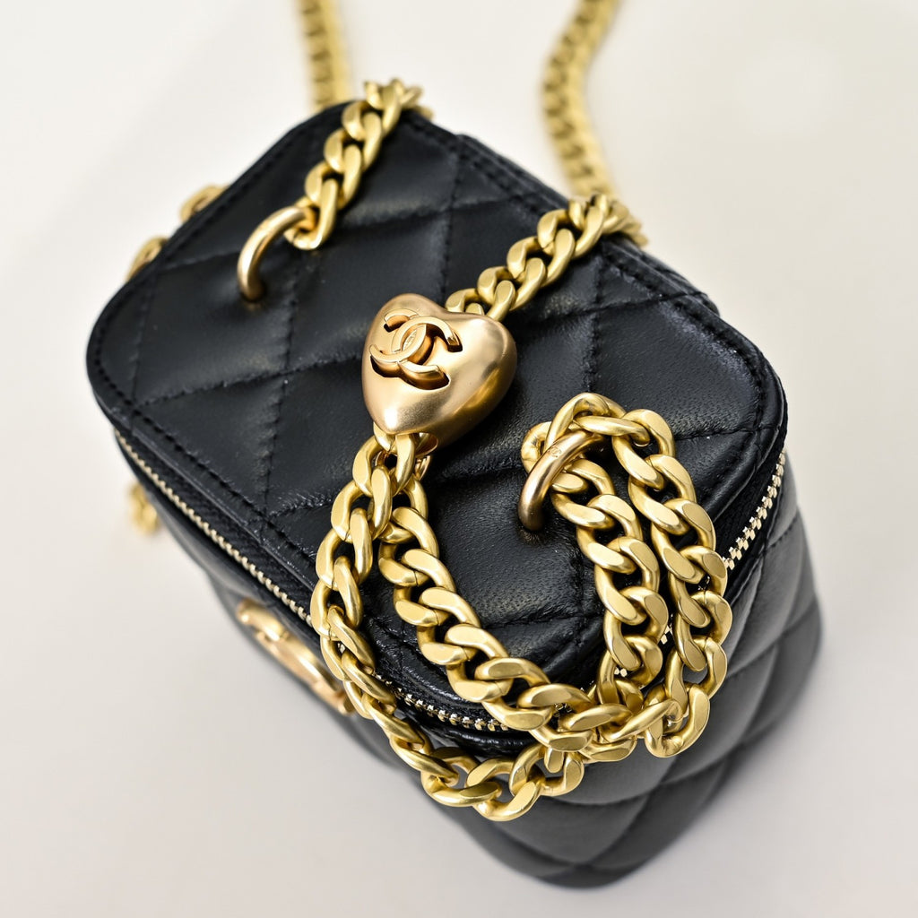 Chanel Women's Solid Color Chain Shoulder Grain Embossed Calfskin Box Bag Tote Shoulder Bags #75941