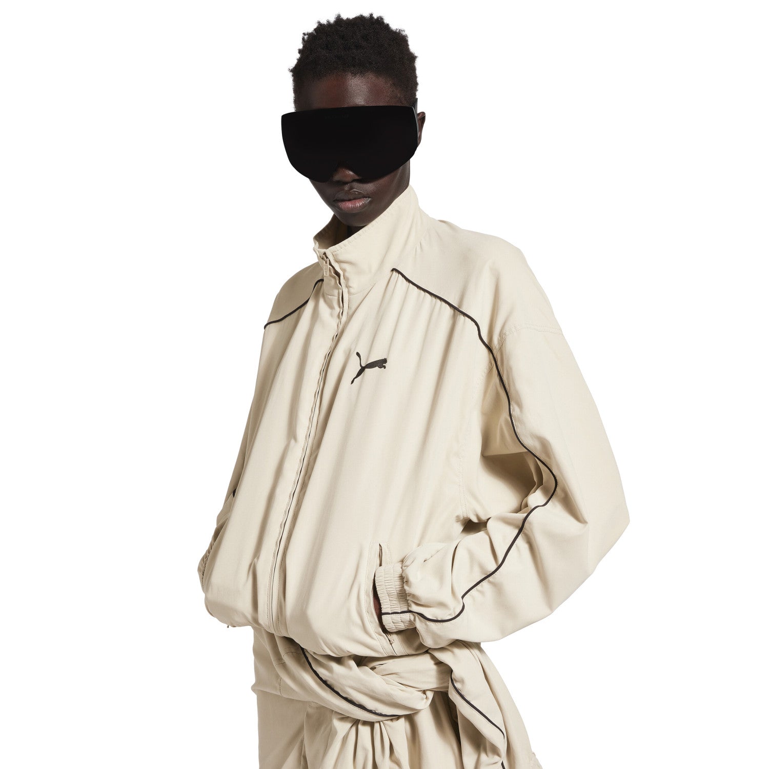 Balenciaga PUMA TRACKSUIT Men's And Women's Spring/Fall Fashion Casual High Neck Zipper Vintage Long Sleeve Sports Jacket #79475