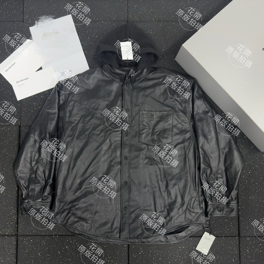 Balenciaga Men's And Women's Spring/Fall Fashion Casual Solid Color Logo Embroidered Hooded Oversized Zipper Long Sleeve Jacket Outerwear Jacket #78576