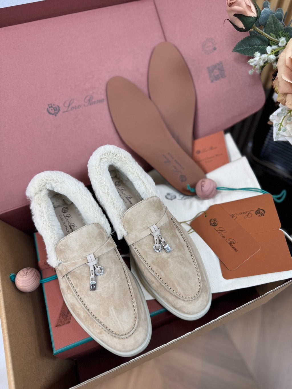 Loro Piana Summer Charms Walk Loafer Suede Moorland #334047