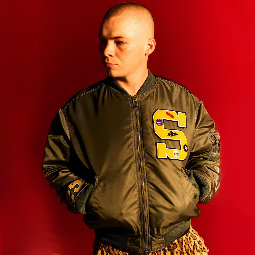 Supreme Supreme X Hiroshi Fujiwara Goodenough Collaboration Men's Autumn/winter Ss25 Patch Logo Design Zip-up Long-sleeved Jacket Includes Eight Diy Customisation Badges Ngvp #2627
