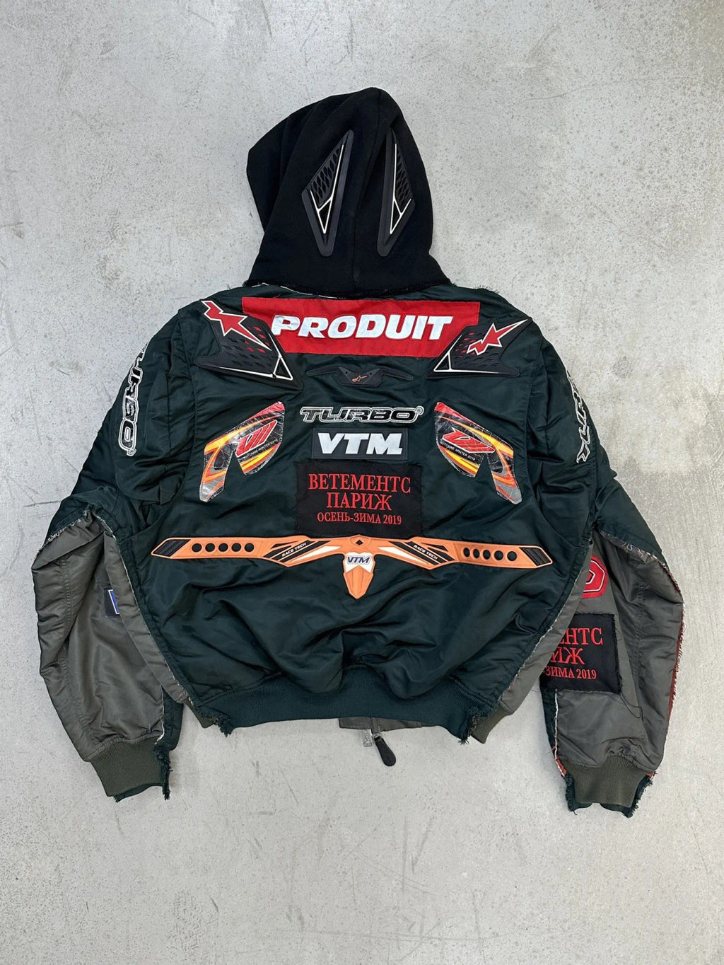 Vetements Man Motorcycle Zipper HoodedJacket #94855