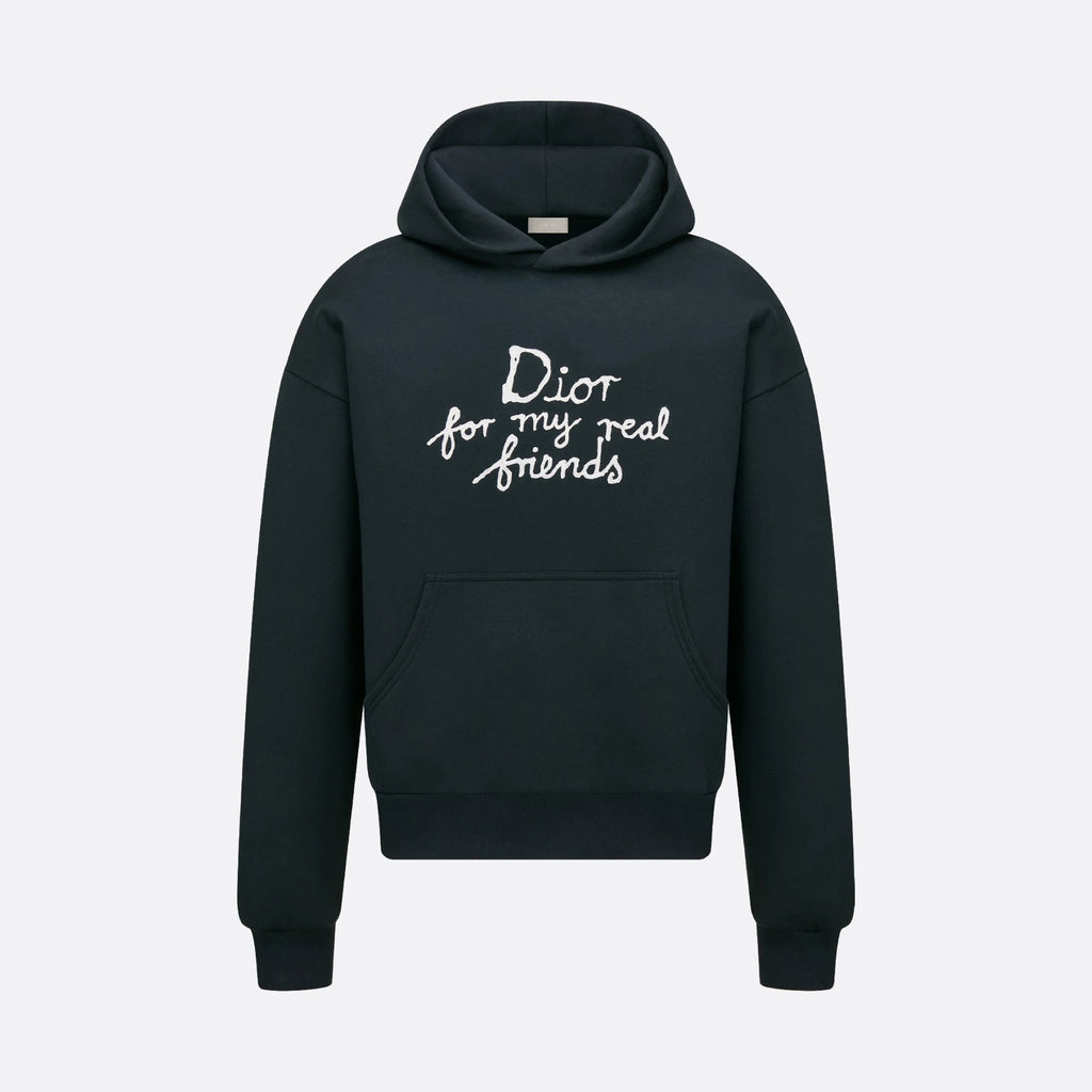 Dior Men's Spring and Autumn Solid Color Logo Letter Printed Hooded Loose Long Sleeve Sweatshirt #75496
