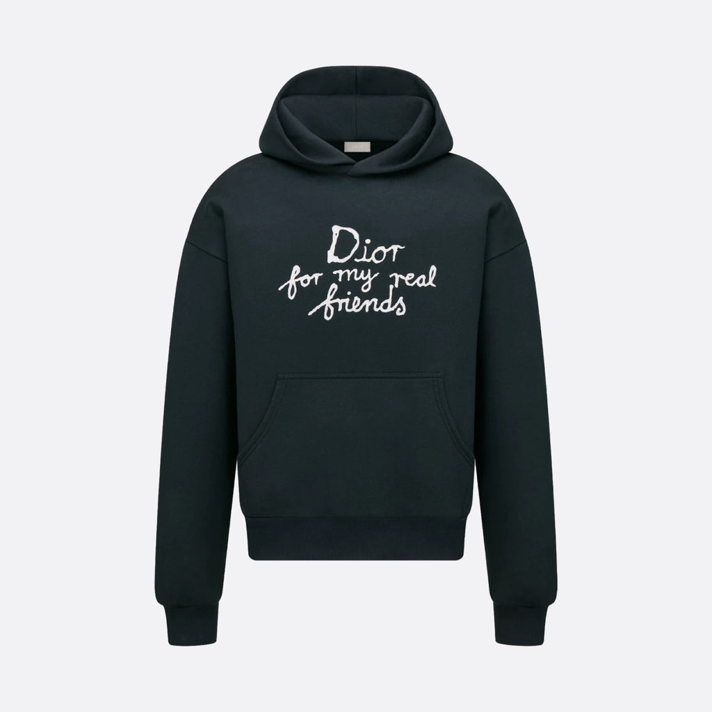 Dior Men's Spring and Autumn Solid Color Logo Letter Printed Hooded Loose Long Sleeve Sweatshirt #75496