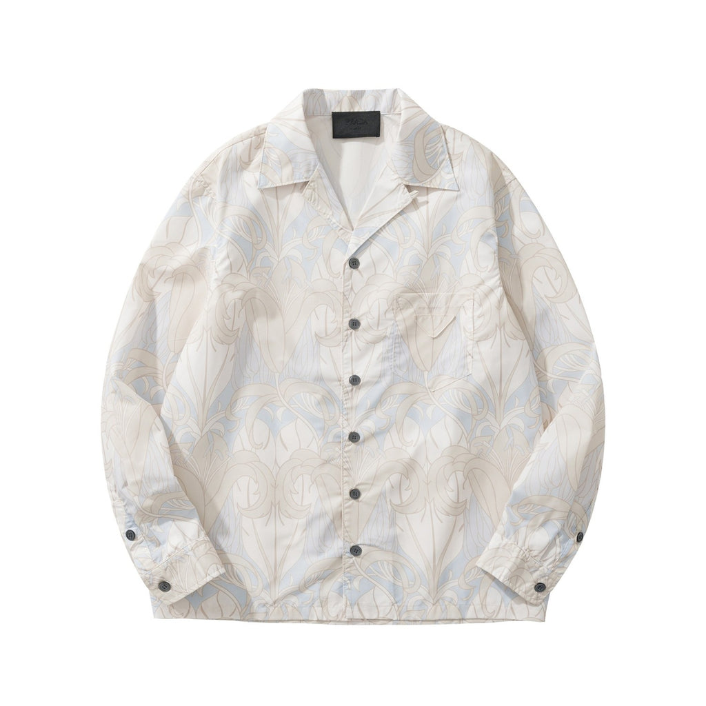 PRADA Black steel Timecapsule Printed Cotton Shirt #377112