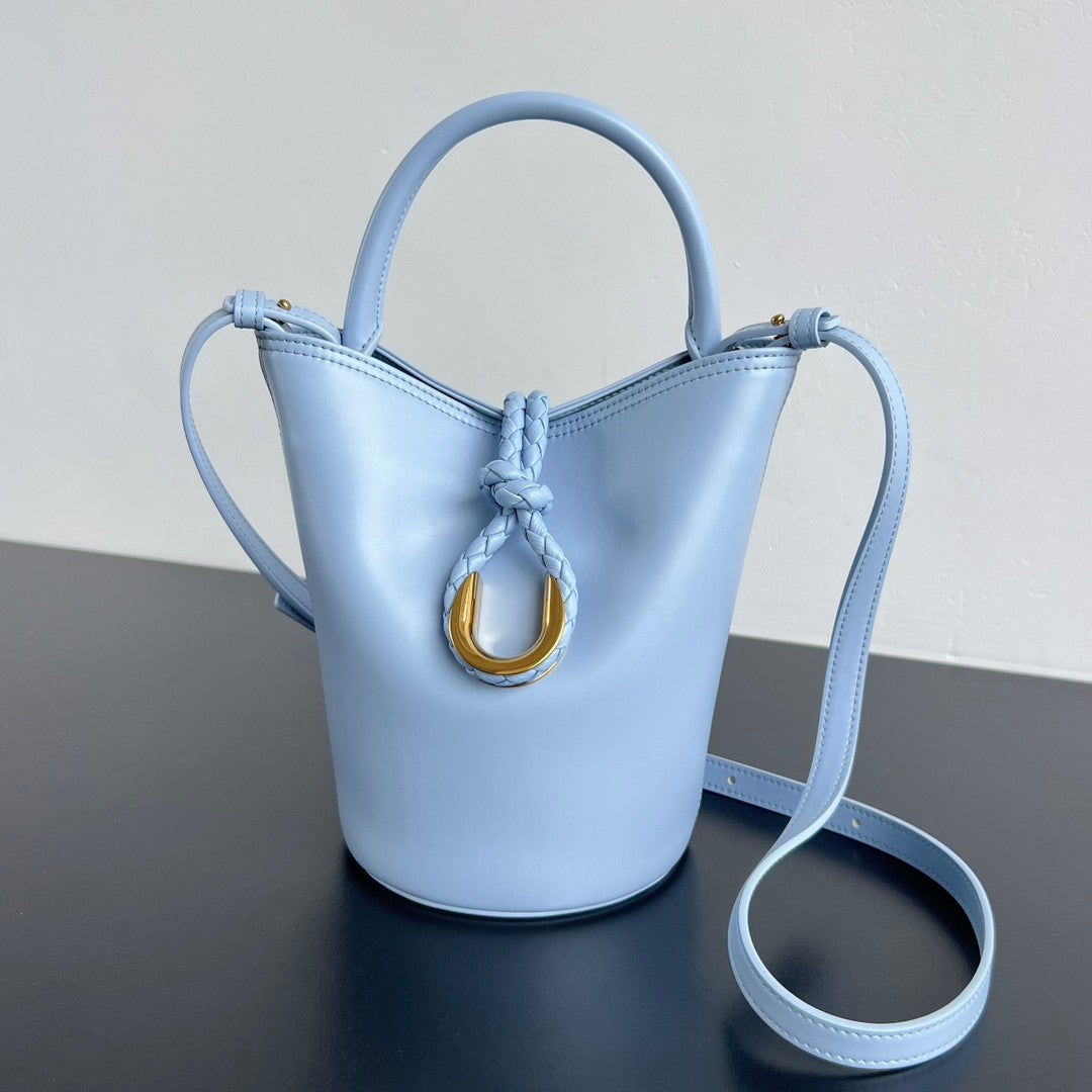 Bottega Veneta Liberta Women's Adjustable Detachable Shoulder Strap Solid Color Leather Bucket Bag Single Shoulder Crossbody Handbag Bags #77161