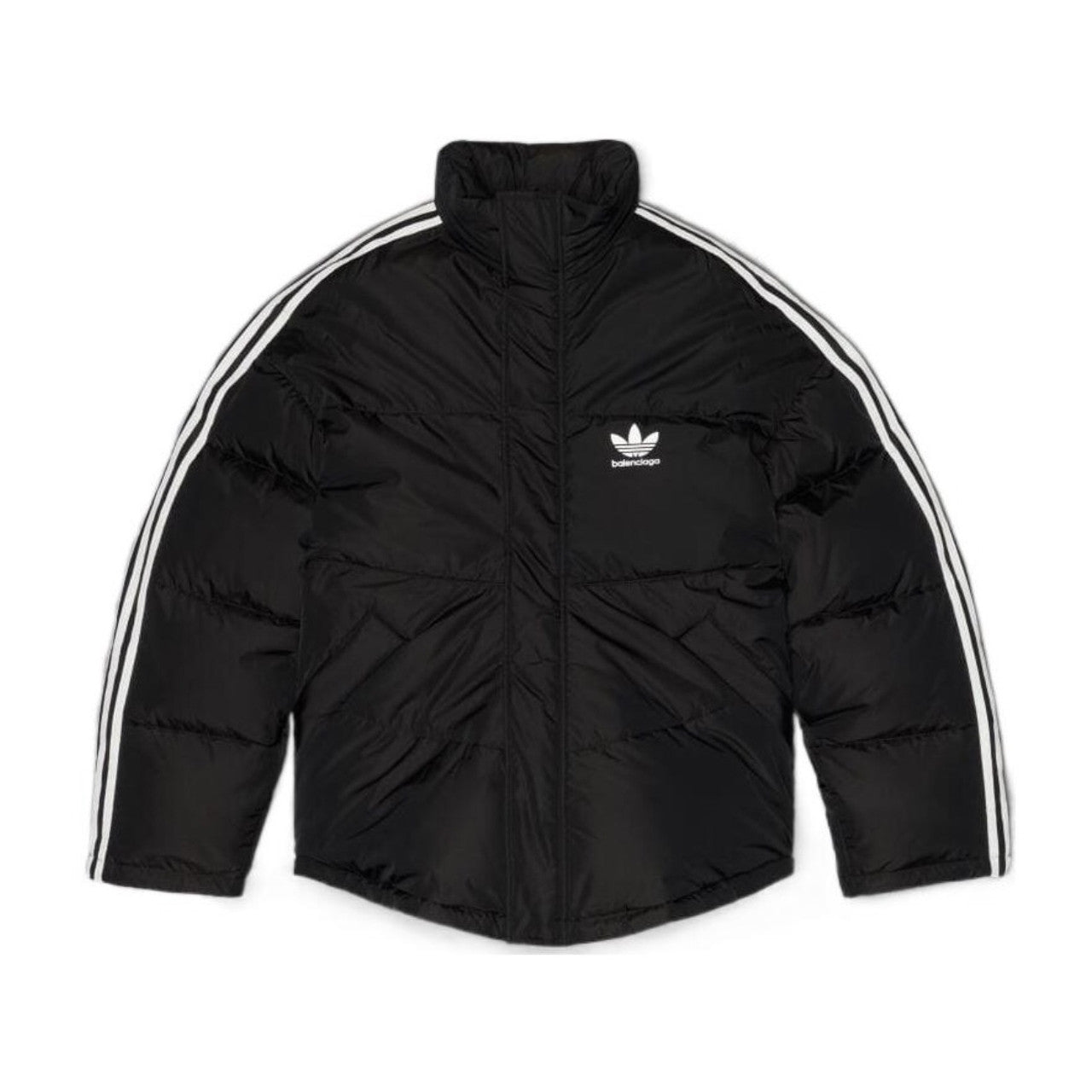 Balenciaga X Adidas Men's Winter Black Logo Print Stand Collar Puffer Down Jacket #73539