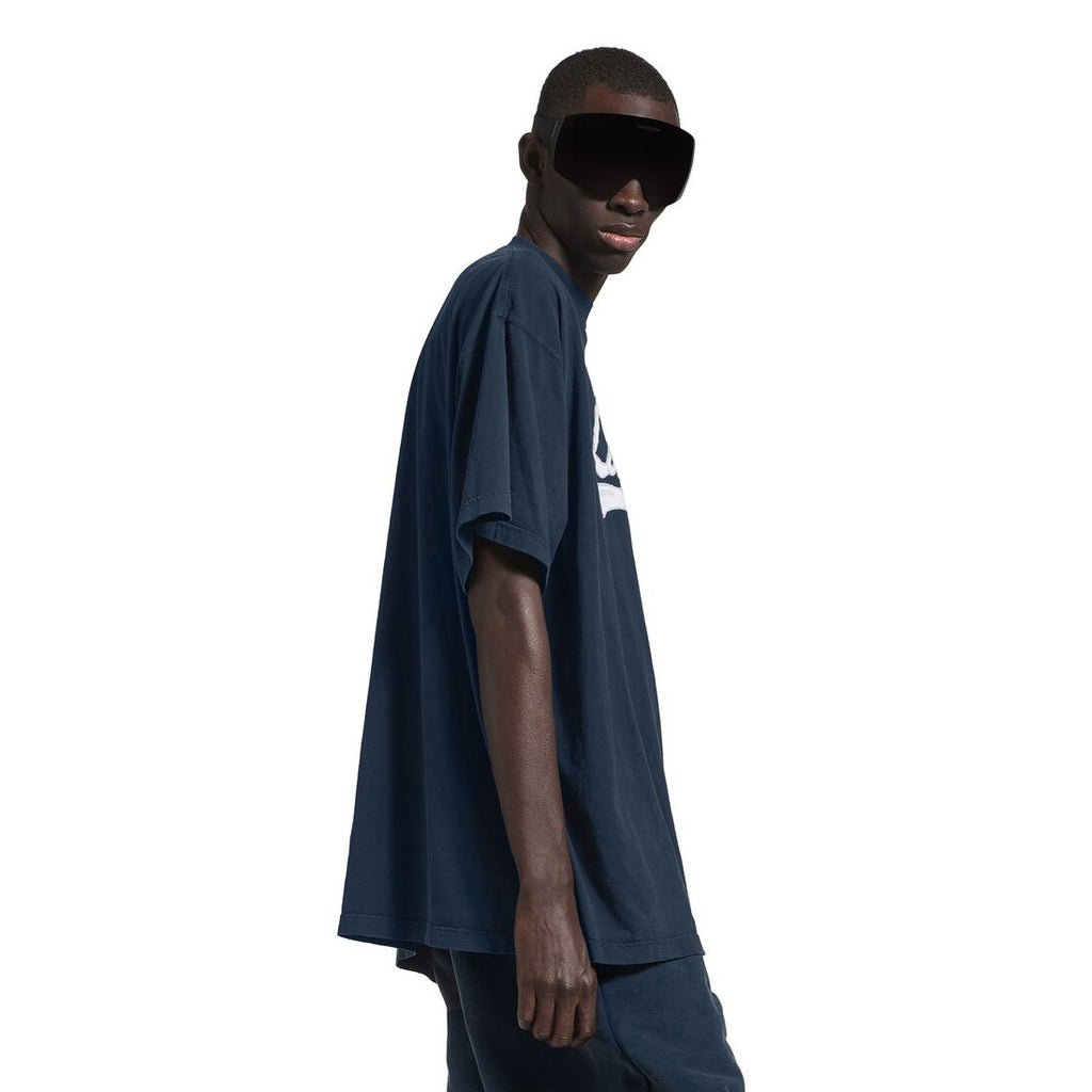 Balenciaga ﻿﻿LUXURY SCRIPT Men's And Women's Summer Fashion Casual Solid Color Crew Neck Letter Patch Plain Knit Fabric Short Sleeve T-Shirt #78876