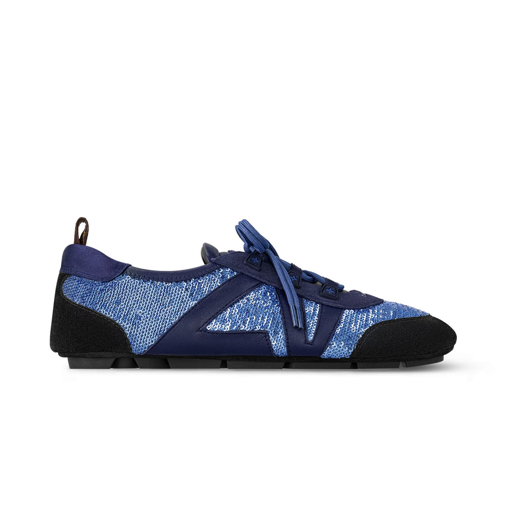 Louis Vuitton SNEAKERINA Women's Four Seasons Colorblocking Round Toe Lace Up Sheepskin Low Top Ballet Derby Shoes #76465