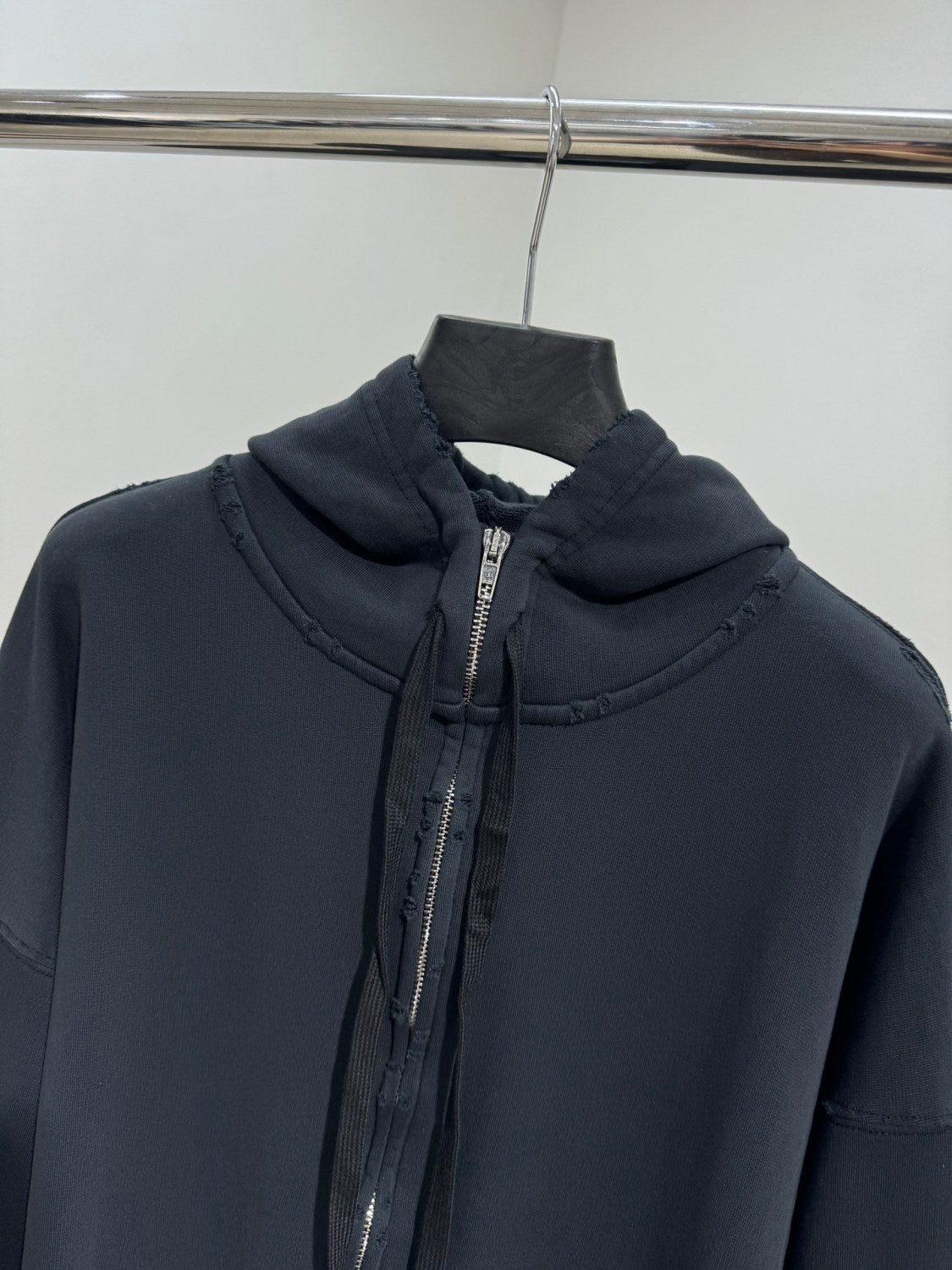 Balenciaga Men's Spring and Autumn Solid Color Alphabet Tape Print Hooded Zipper Long Sleeve Jacket #76579