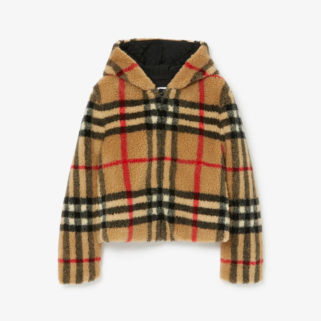 Burberry Check Fleece Hooded Jacket #96751
