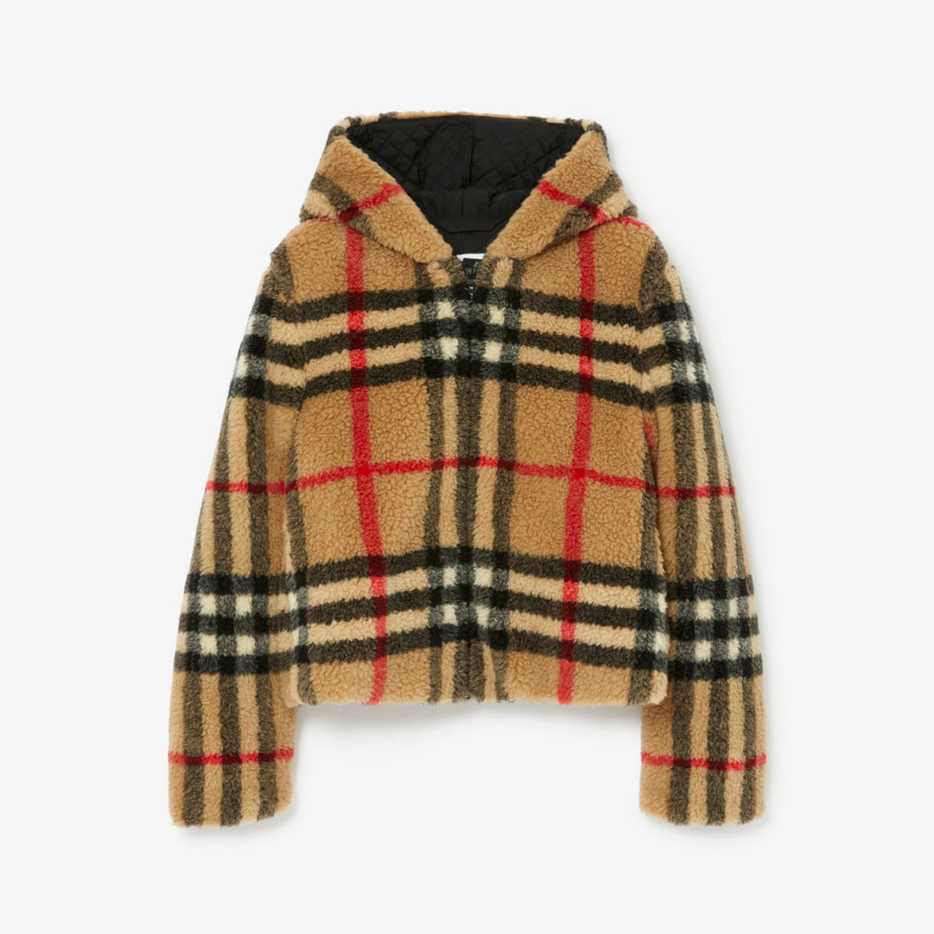 Burberry Check Fleece Hooded Jacket #96751
