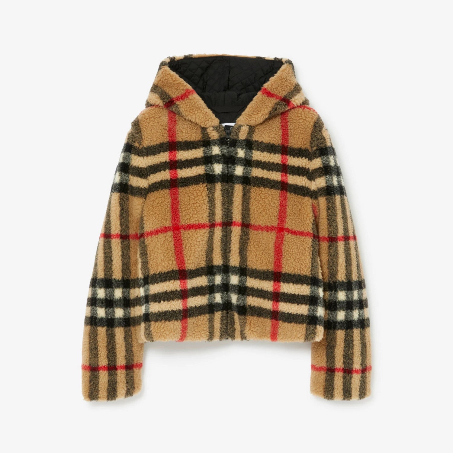 Burberry Check Fleece Hooded Jacket #96751