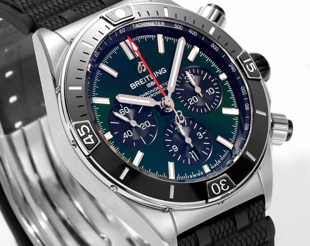 Breitling Silicone Bracelet Mechanical Watch #96675
