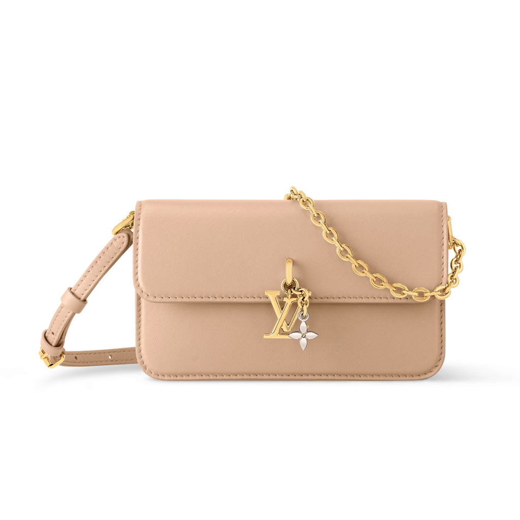 Louis Vuitton WALLET ON CHAIN LV BLOOM Women's Solid Color Metal Chain Shoulder Strap Cowhide Leather Handbag Single Shoulder Crossbody Bag Bags #77333