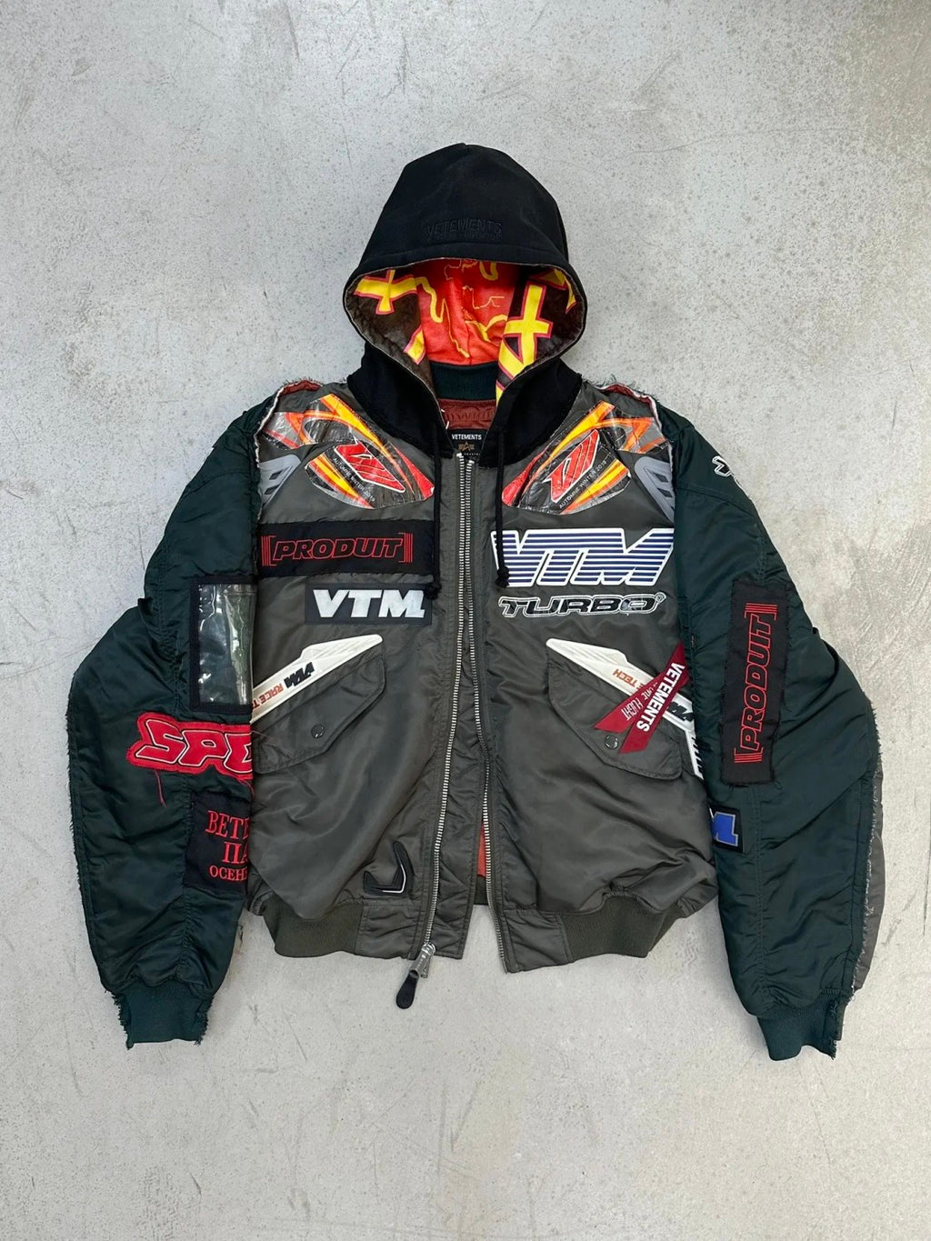 Vetements Man Motorcycle Zipper HoodedJacket #94855