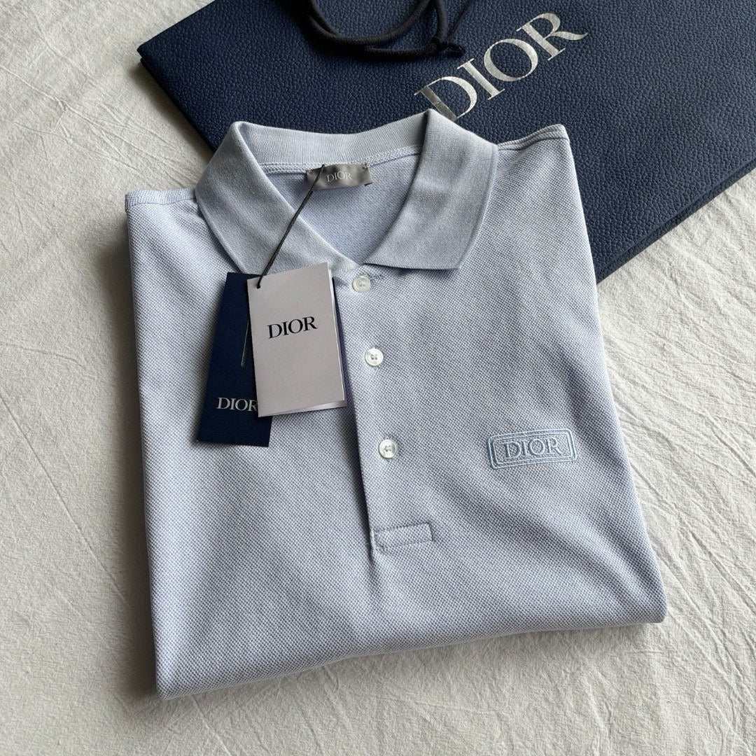 Dior Men's Summer Solid Color Logo Letter Embroidered Polo Shirt Short Sleeve T-Shirt #99612