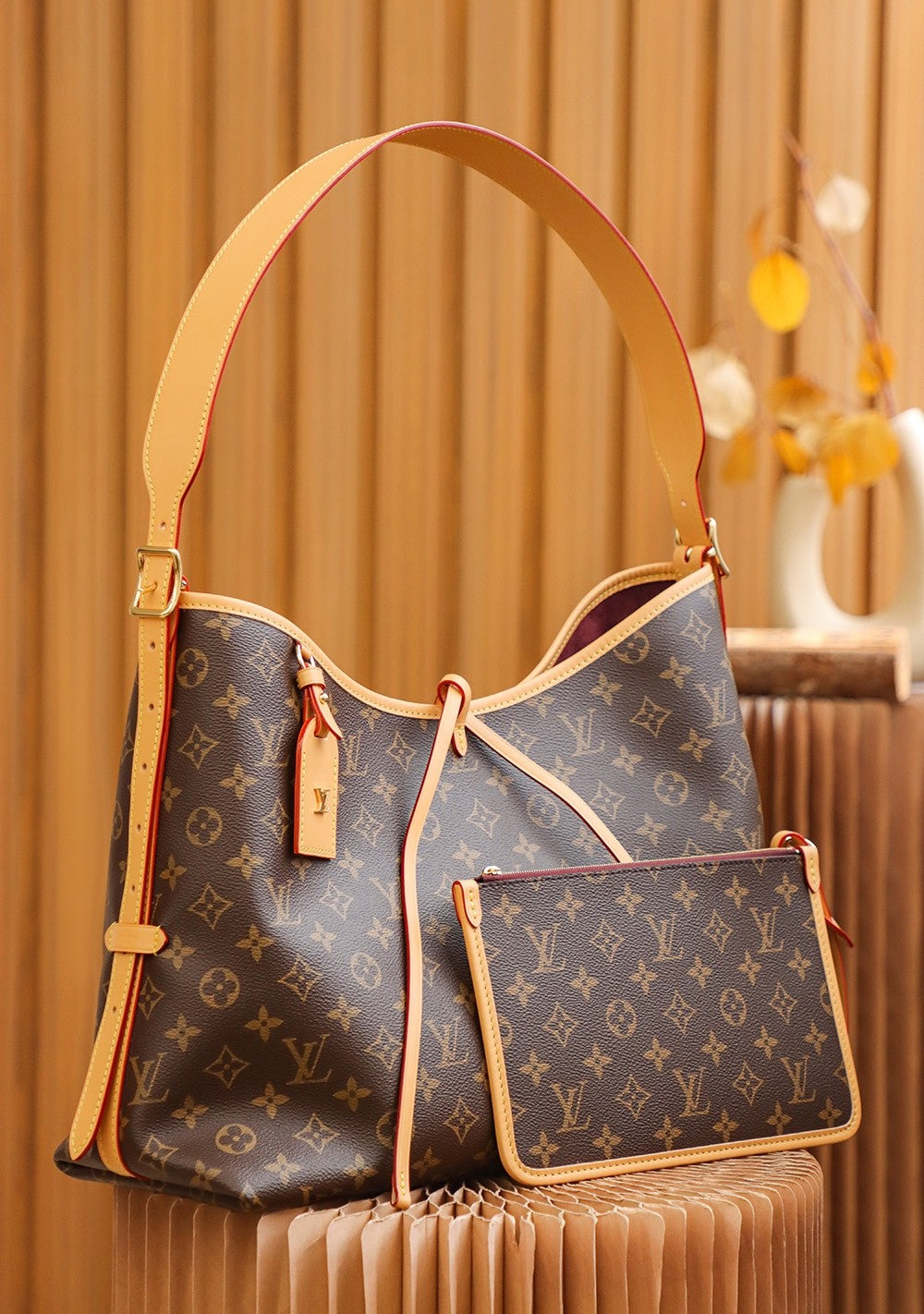 Louis Vuitton Women's CarryAll MM Monogram Handbags M46197 #333545