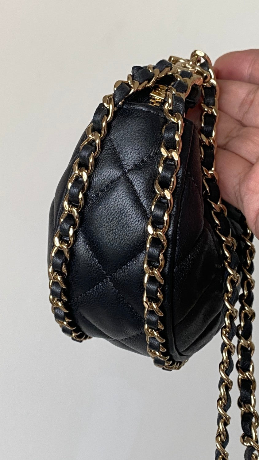 Chanel Diamond Chain Moon Bag Fashionable and Versatile Shoulder Crossbody Bag #332644